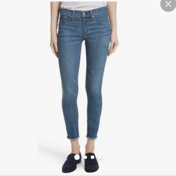 rag & bone Denim - RAG & Bone Skinny Raw Hem Lucky Rouge Wash Sz 25